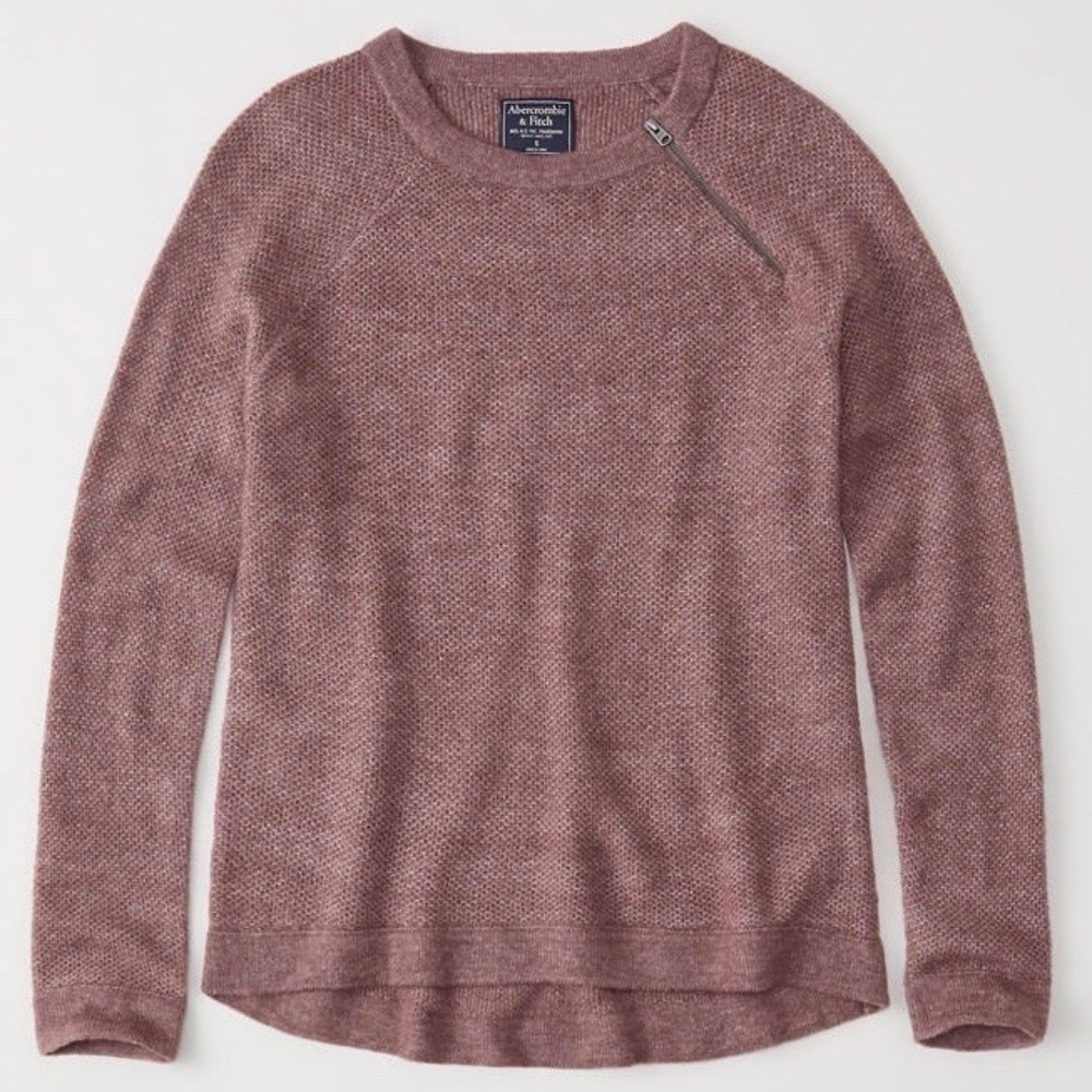 Abercrombie Zipper Crew Pullover Sweater